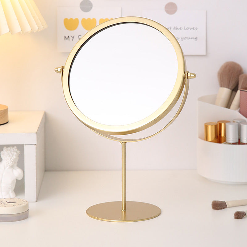 Desktop single-sided student dormitory desktop makeup mirror for home iron storage home standable glass mirror dressing table