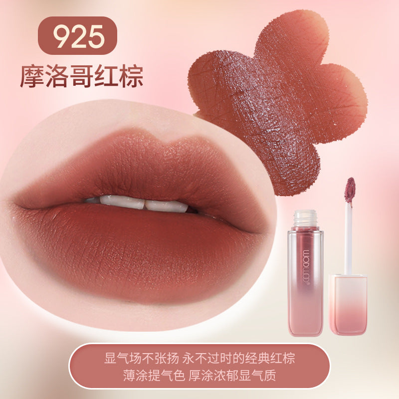 Wodwod velvet mist impression long-lasting color lip glaze velvet matte matte low saturation waterproof not easy to stick cup nude lipstick