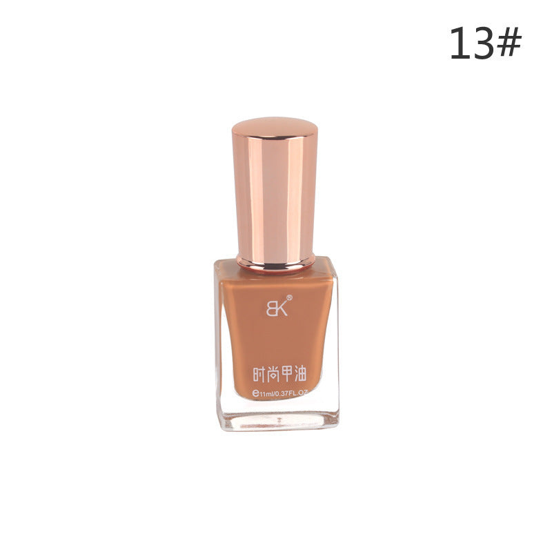 Bk summer new arrival: 36-color trendy oil-based nail polish - peel-off, no-bake, long-lasting, smudge-proof, brightening manicure