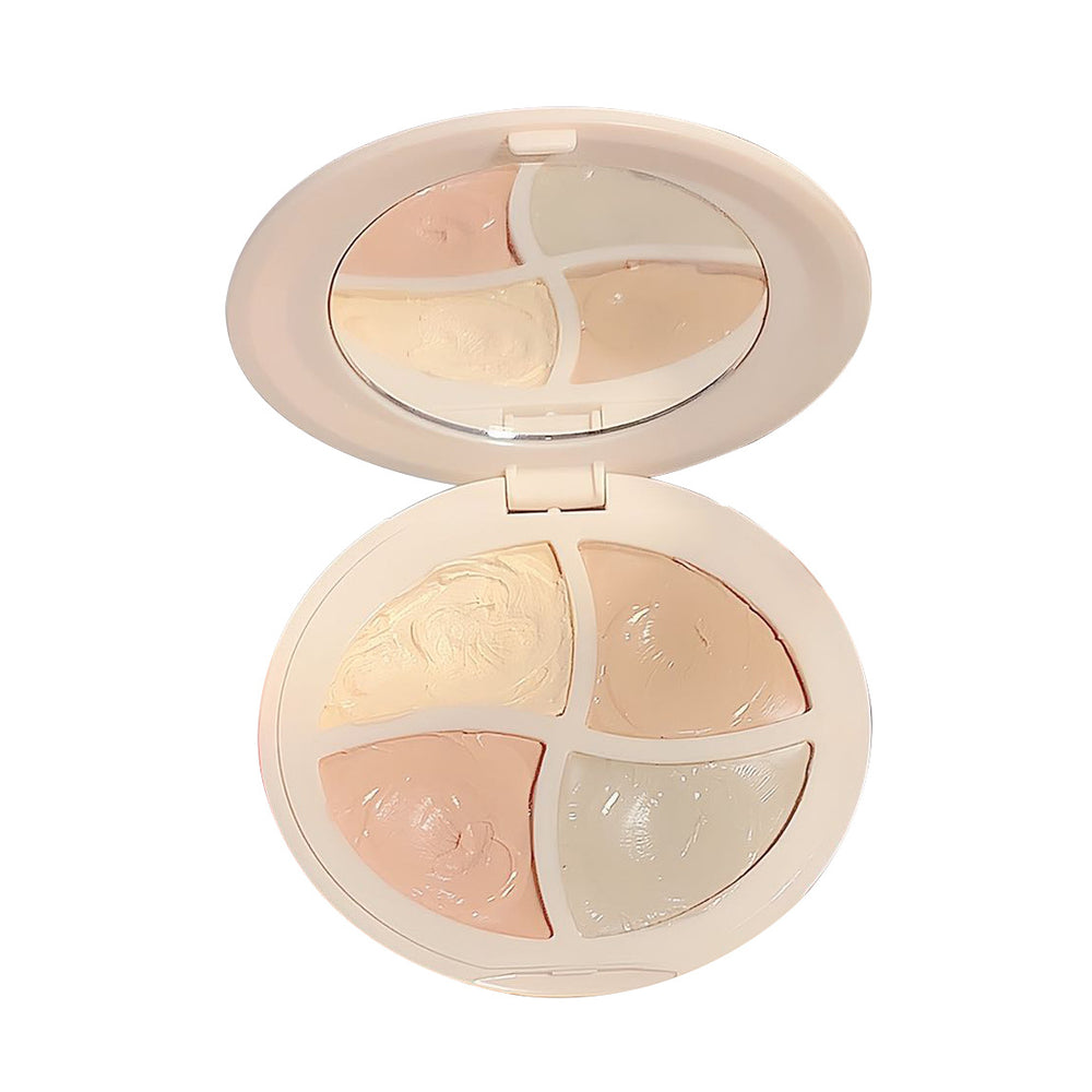 Sweet mint four-color concealer palette - covers freckles, acne scars, tear troughs, dark circles, and blemishes