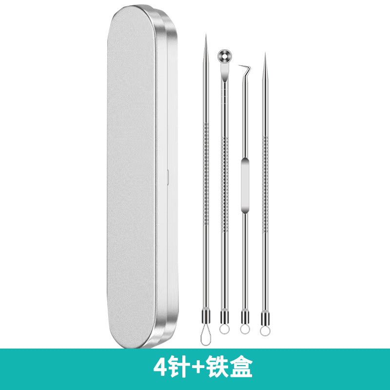 Factory direct stainless steel blackhead remover kit - includes ultra-fine tweezers, blackhead extractor, and acne pimple popping tool