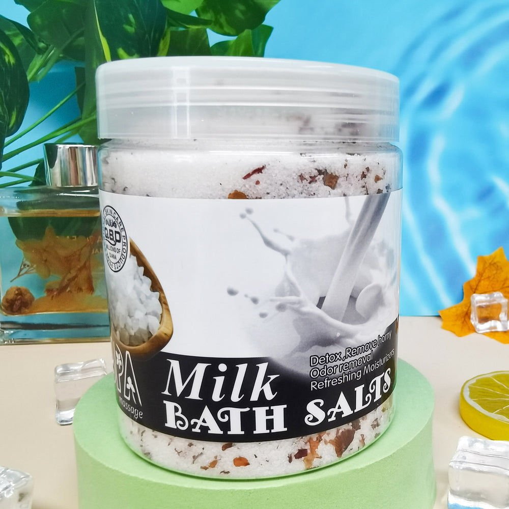 rose milk petal bath salt cleansing exfoliating mud scrub salt massage fragrant bath foot bath salt 350g