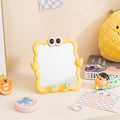 Cartoon vanity mirror - desktop, wall-mountable makeup mirror with plastic storage - perfect for home and office