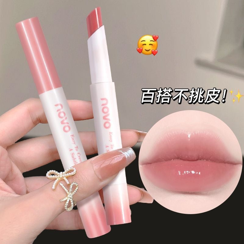 Novo charming color translucent hydrating lipstick mirror moisturizing waterproof not easy to lose pigment whitening lipstick