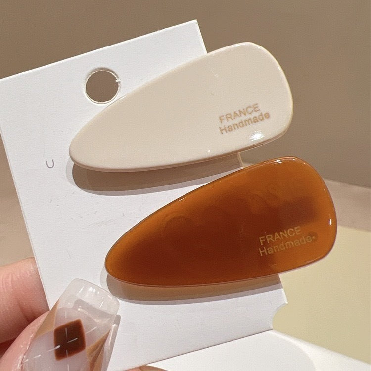 New arrival acetic acid girly pink hair clip side clip casualelegant style cute white bangs clip hair clip duckbill clip