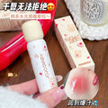 Jojo diary puff bear lip glaze clear watery glossy lips low saturation white student party lip gloss