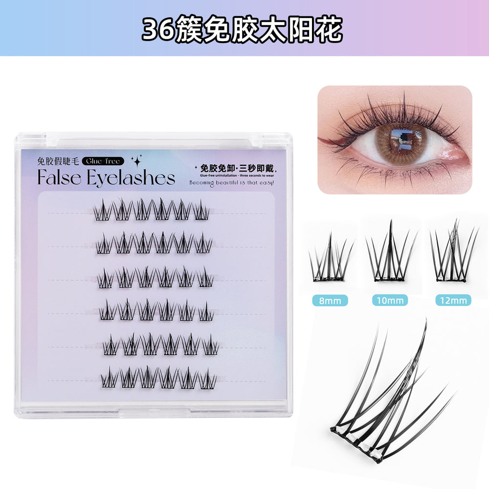 Pindu glue-free false eyelashes full series natureartificial free removable eyelashes whole cluster fox false eyelashes factory batch
