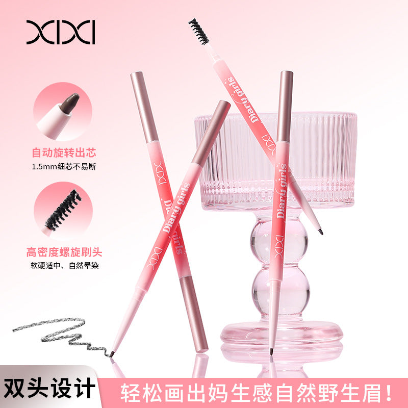 Xixi conical hook eyebrow pencil, waterproof, sweat-proof, long-lasting, not easy to fade, clear roots, special for makeup artists
