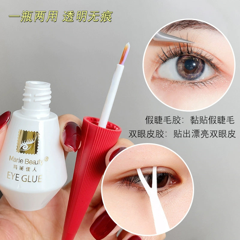Mary's beauty false eyelash glue - clear, invisible, natural, seamless, quick-drying, super adhesive eyelash glue & eyelid tape setting cream
