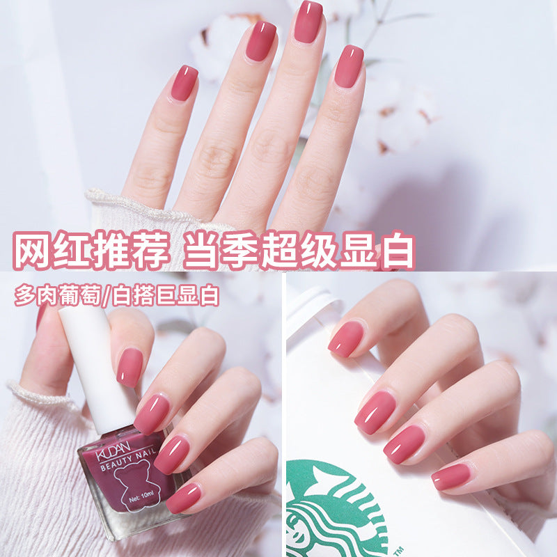 Cool dan new arrival ice transparent nail polish no baking long-lasting quick-drying oily non-tearable jelly transparent nude nail polish