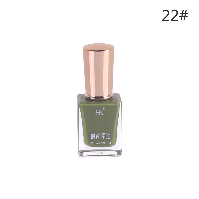 Bk summer new arrival: 36-color trendy oil-based nail polish - peel-off, no-bake, long-lasting, smudge-proof, brightening manicure