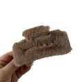 2024fall and winternew arrivalstuffed gripper square fur clip easiest for matchcute hair clip women's back head hair accessories