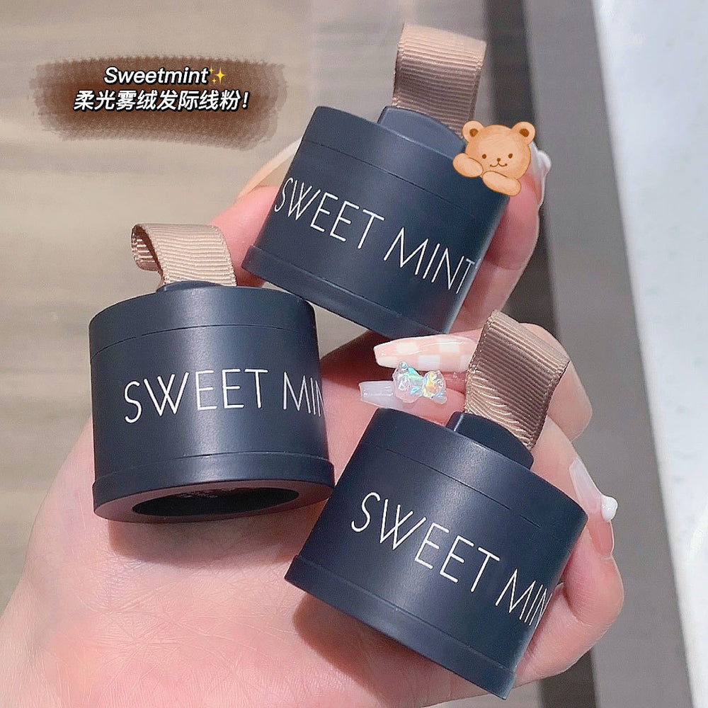 Makeup sweet mint hairline powder to modify hair replacement hair filling hair seam sideburns brown shadow contouring powder