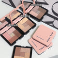 Sweet mint five-color eyeshadow palette - shimmer, matte, highlight, and contour all-in-one - beginner-friendly earth tone eyeshadow