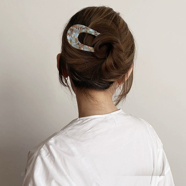 U-shaped hairpin for women, high-end chinese ancient style, new chinoiserie, hairpin, headdress, casual modern daily fixed hairpin