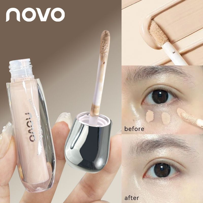 Novo flawless concealer: covers blemishes, dark spots, dark circles, and tear troughs. waterproof and long-lasting