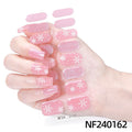 Zhengxiang christmas gel nail stickers waterproof onion powder flash cross-border fashion uv semi-baked manicure stickers full stickers personalized