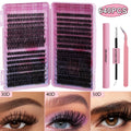tiktok european and american eyelash book 640 clusters of false eyelashes segmented hair set eyelashes hot-selling makeup