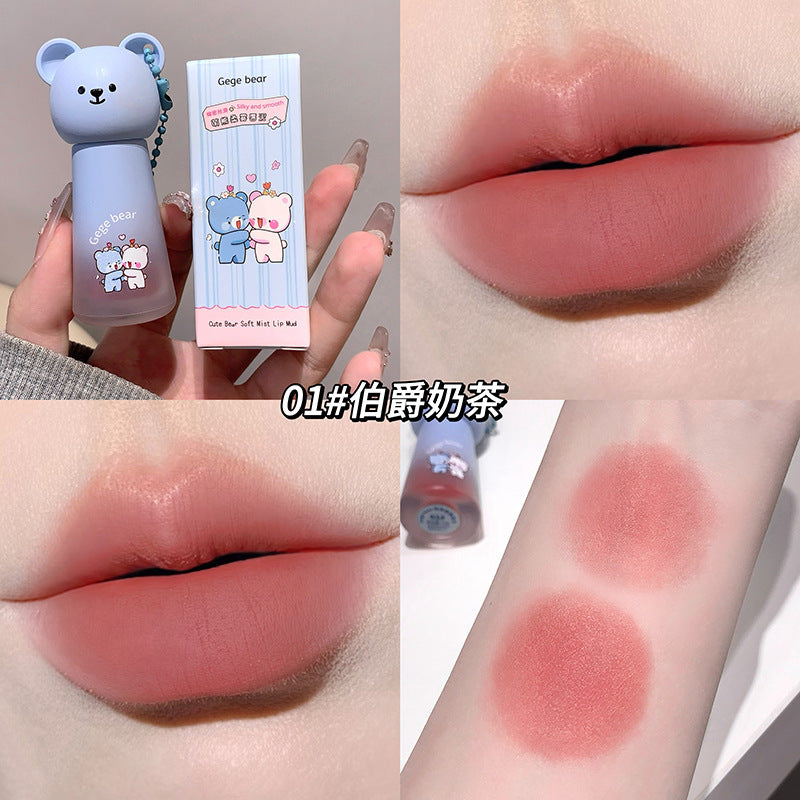 Gege bear makeup - soft matte lip clay: velvety, matte, highly pigmented, non-drying, waterproof, and whitening lip glaze