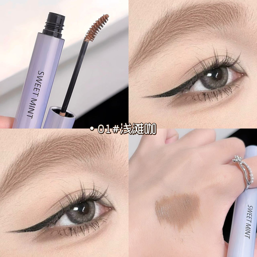 Sweet mint soft mist wavy eyebrow mascara - sculpted, natural, long-lasting, waterproof, smudge-proof, light tones for natural brow definition