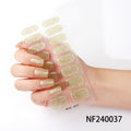 Gel manicure stickers 16 stickers semi-cured phototherapy stickers full stickers semi-baked nail stickers ready-made 5d jewelry ice transparent finished product