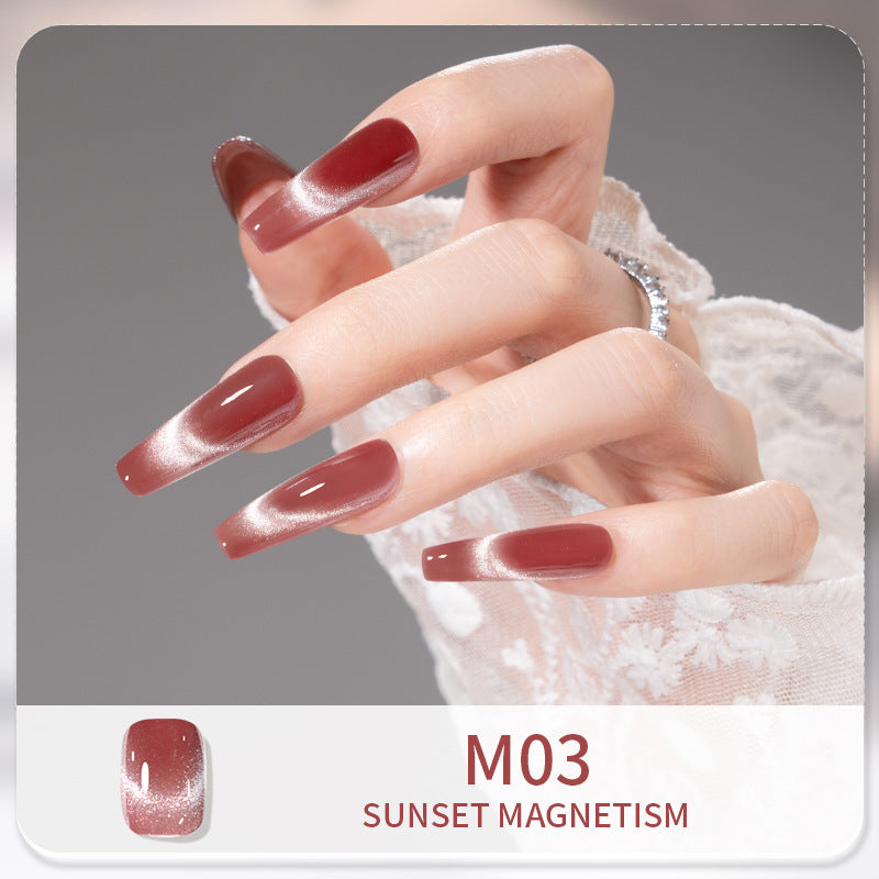 English style kudan/kudan cat eye manicure nail polish crystal cat eye 12ml cross-border english style foreign trade export