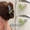 Lily of the valley flower super fairy elegant clip large classy hair clip women's back of the head autumeasiest for match shark clip hair accessories