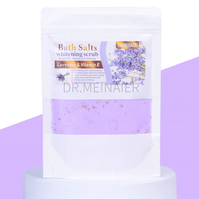 petal aromatherapy sea salt body scrub bath salt 250g bath exfoliation cleansing and smoothing foreign trade wholesale