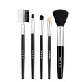 Beauty tools red makeup diary 5-piece makeup brush set - portable blush brush, eyeshadow brush, eyebrow brush combination