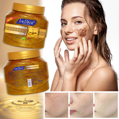 24k gold exfoliating scrub 500g - softens, removes dead skin, cleanses, firms, and exfoliates - wholesale for export