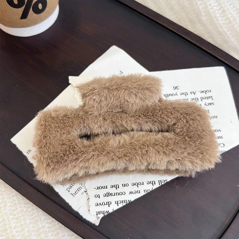 Stuffed gripper female fall and winter large hair clip classy sense ins shark clip hair volume multi-plate hair clip headwear hair accessories