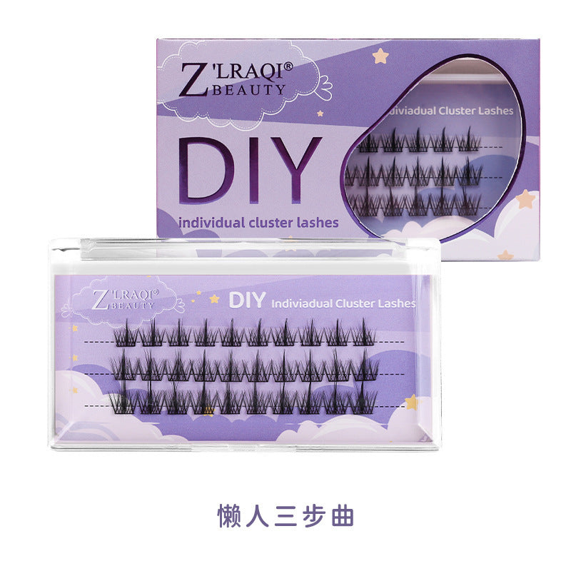 Diy segmented false eyelashes - the lazy person's 3-step natural, lengthening, fine-base self-application eyelash kit with adhesive