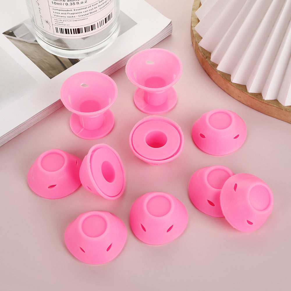 Ready-to-ship silicone hair curlers - mushroom & bell style - damage-free, heatless hair curlers for bangs & hair styling - wholesale
