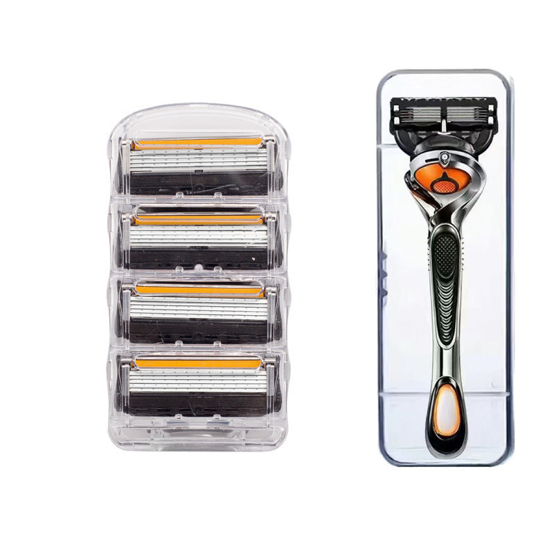 Five-layer razor manual razor adapted to gillette multi-layer stainless steel blade razor suit gillette fengyin