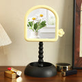 Cosmetic mirror dormitory desktop rotatable home with base square princess mirror portable plastic storage for home mirror