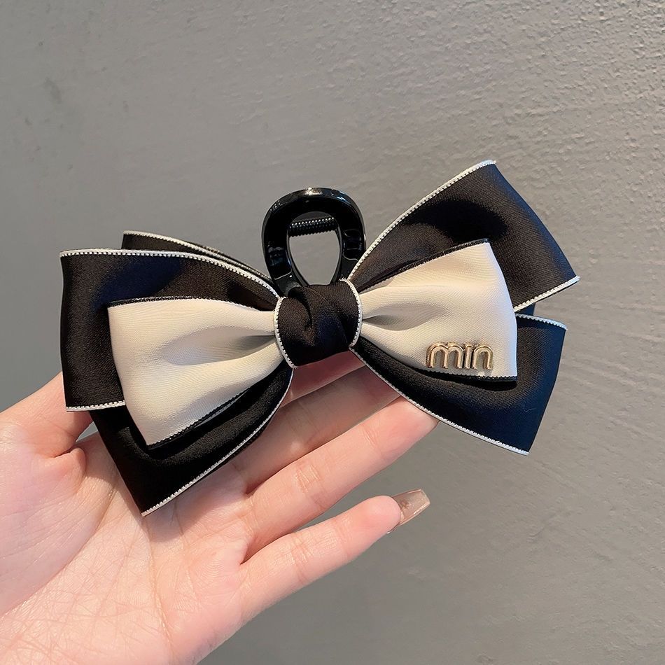 Elegance style double-sided bows gripper hairpin girl on the run princess shark clip elegantclassy top clip