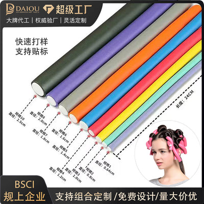 Amazon sponge curling iron rubber stick heatless lazy hair curling iron stick hair curler in bulk can be combined in sets
