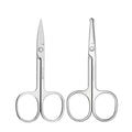 Stainless steel eyebrow scissors - small scissors, a-scissors, nose hair scissors, curved tip, pointed tip, safety round tip, eyebrow shaping scissors, makeup & beauty scissors