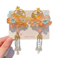 New arrival: exquisite chinese style hair accessories for little girls - ancient costume & hanfu headwear, light-up & glowing, mid-autumn festival glass hair clips (pair)