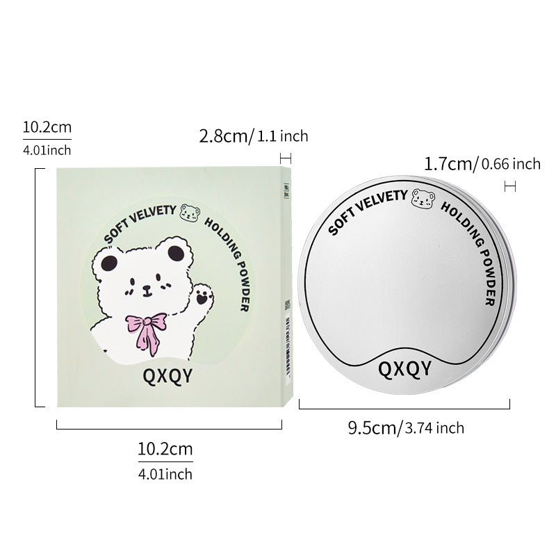 Soft velvet long-lasting makeup powder, touch-up and setting, matte nature soft focus, non-stick powder, waterproof anti-sweat large powder