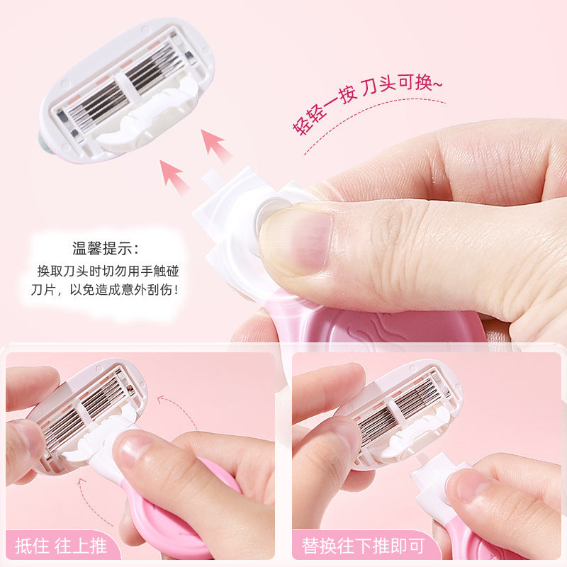 Ming xizhi armpit hair scraper, women's anti-scratch hair removal razor, private parts shaving device