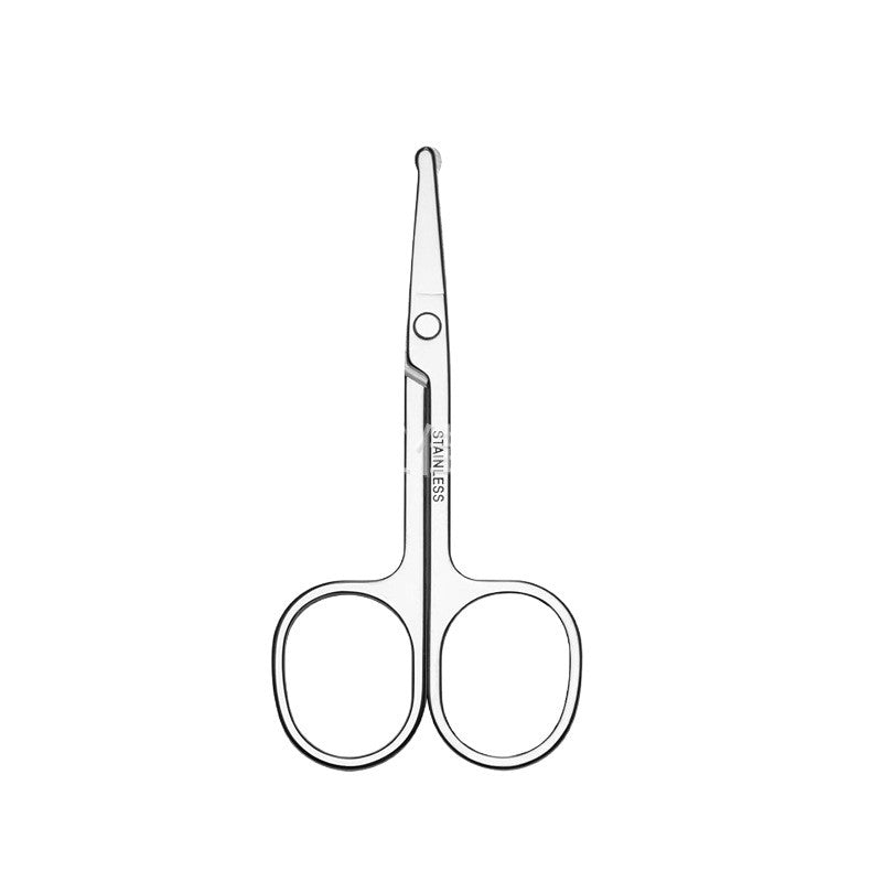 Stainless steel 2.0 mirror-polished nose hair trimmer & eyebrow scissors - round tip, precision trimming, beauty tool, eyebrow scissors