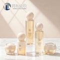 Factory customized round ball cap skincare set glass bottle 50g cream jar cosmetic packaging bottle - direct from the manufacturer