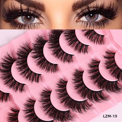 Wholesale wholesale of messy fashion fake eyelashes glue style 3dstereo curling fluffy layered whole eyelashes
