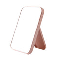 Portable minimalist makeup mirror - foldable plastic, perfect for dorms, home, desktop, students, bedroom, and tabletop use
