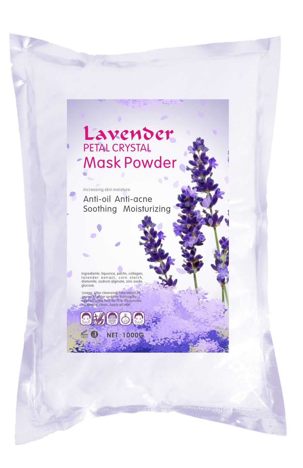 brightening crystal petal soft mask powder - hydrating, revitalizing, and skin-softening mask powder - wholesale for export, amazon