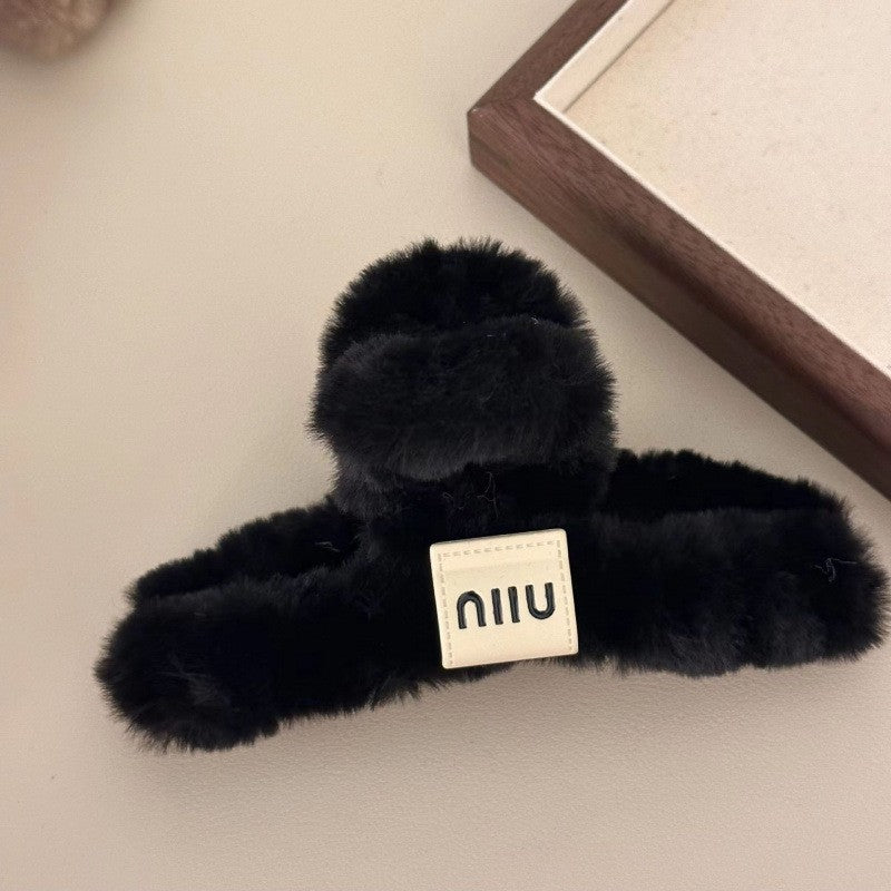 Stuffed gripper female fall and winter large hair clip classy sense ins shark clip hair volume multi-plate hair clip headwear hair accessories