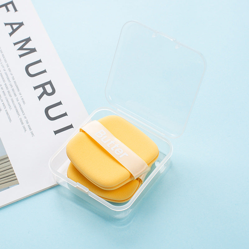 Butter puff super soft air cushion powder bottom puff powder bottom liquid butter biscuit live broadcast with goods cream double-sided square puff