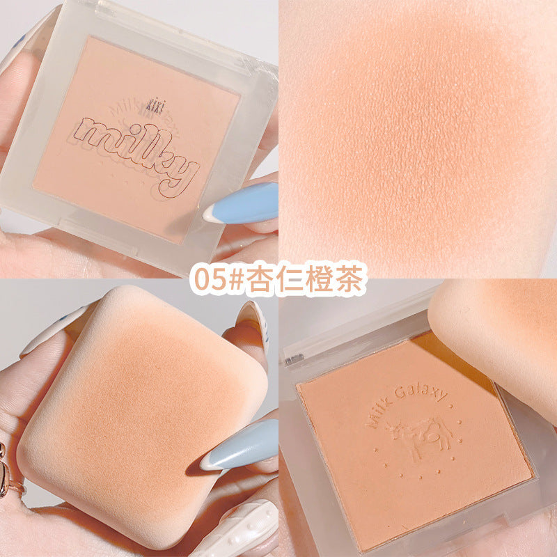 Xixi milk galaxy soft matte blush - color boosting & diminishing shades, blush blue & blush purple, enhance your complexion blush palette
