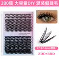 Premium false eyelash set - european & american style 50d/60d volume lash extensions - lash cluster kit